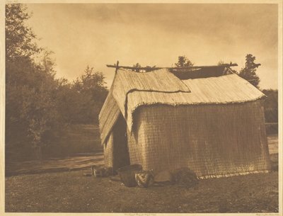 Una casa de estera - Skokomish, 1912 de Edward Sheriff Curtis
