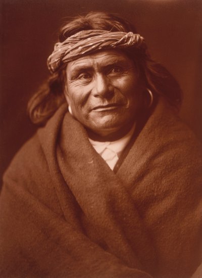 Acoma Man por Edward S. Curtis, c.1904 (impresión en plata sobre tono) de Edward Sheriff Curtis