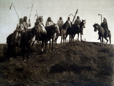 Indios americanos: guerrero apsaroke a caballo de Edward Sheriff Curtis