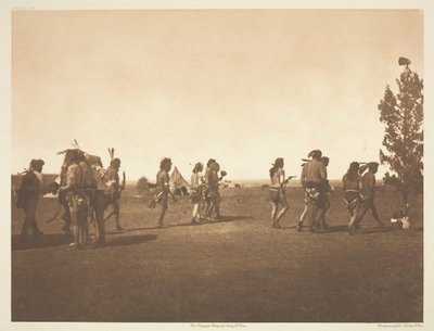 Ceremonia de Medicina Arikara - Danza de la Fraternidad, 1908 de Edward Sheriff Curtis