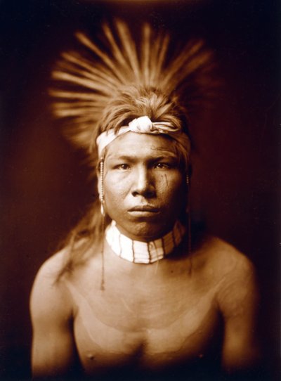 Pelo negro, indio, c. 1905, foto Edward S. Curtis de Edward Sheriff Curtis