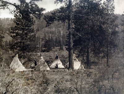 Indios de América: campamento de los indios spokan de Edward Sheriff Curtis
