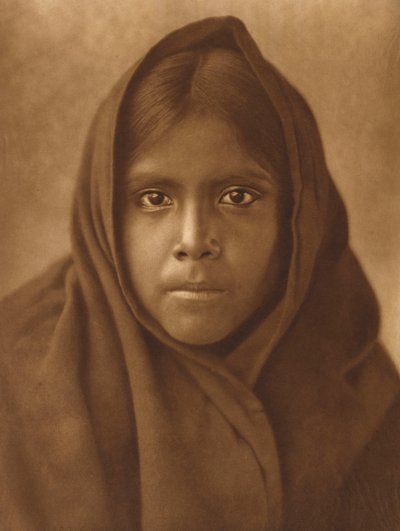 Qahatika Girl, c.1907 (fotograbado de gran formato) de Edward Sheriff Curtis