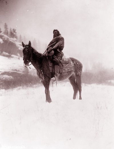 El explorador en invierno, Apsaroke de Edward Sheriff Curtis