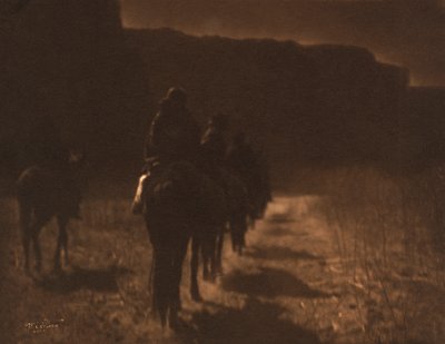 The Vanishing Race - Navaho por Edward S. Curtis, c.1907 (fotograbado) de Edward Sheriff Curtis
