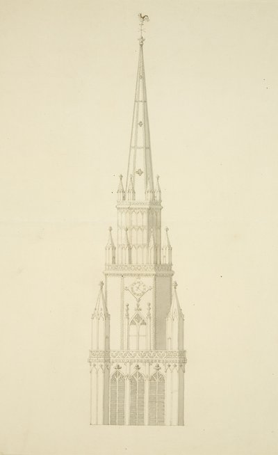 Torre proyectada de St Mary Redcliffe de Edward Shiercliffe