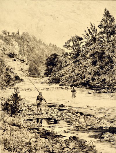 Los Tees: The Tees at Ovington, c.1880 (grabado) de Edward Slocombe