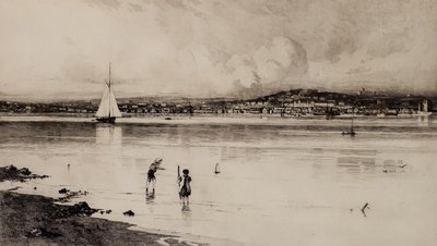 Broughty Ferry desde Tayport (grabado) de Edward Smith Hodgson