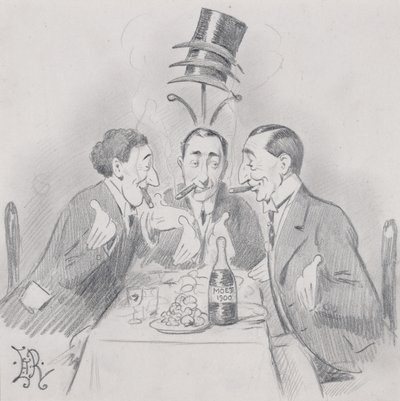 Un almuerzo célebre a tres (Los tres Isaacs) 1900 de Edward Tennyson Reed