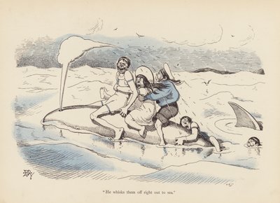 Tails with a Twist: The Whale (litografia en color) de Edward Tennyson Reed