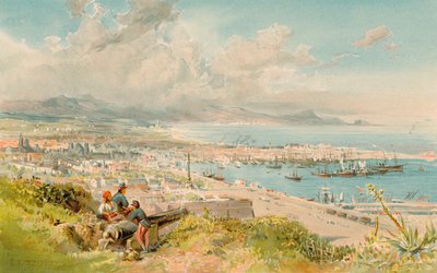 Barcelona, de Montjuich (litografia en color) de Edward Theodore Compton