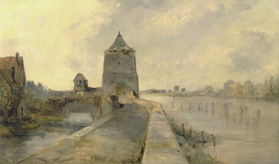 El Rin en Constanza (Konstanz-am-Rhein) c.1830 de Edward Thomas Daniell