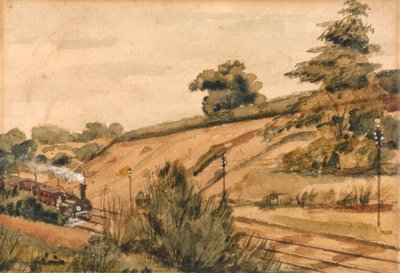 [Paisaje con tren] de Edward W. Fitch
