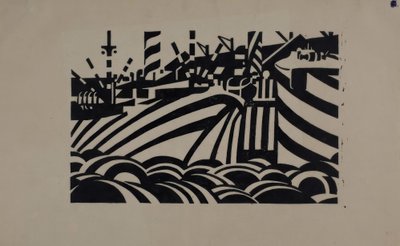 Escena del muelle de Edward Wadsworth