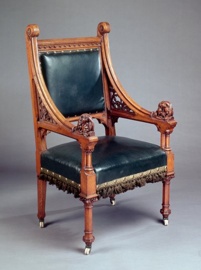 Silla, probablemente hecha por Crace de Edward Welby Pugin