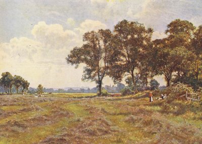 El aire olía a hierba revuelta y seca (litografía en color) de Edward Wilkins Waite
