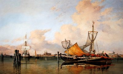 Noche antes del mal tiempo en la laguna, Venecia de Edward William Cooke