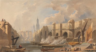 Puente Viejo y Nuevo de Londres de Edward William Cooke