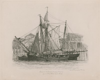 Goleta y Smack en Fresh Wharf de Edward William Cooke
