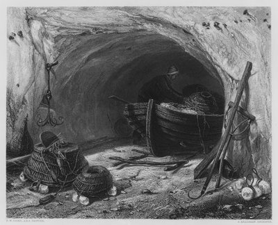 La cueva del pescador, del cuadro en la Galería Vernon de Edward William Cooke