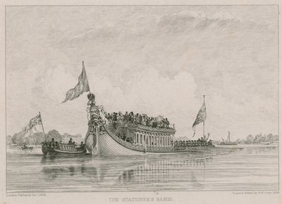 La barcaza del papelería, río Támesis, Londres de Edward William Cooke