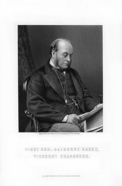 Gathorne Gathorne-Hardy, primer conde de Cranbrook, político inglés, 1881 de Edward William Stodart