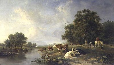 Paisaje con ganado de Edward Williams