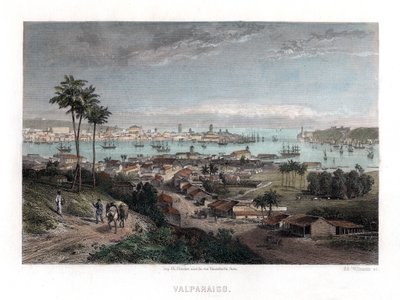 Valparaíso, Chile, 1840 de Edward Willmann