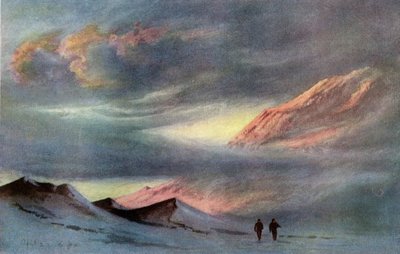 Una puesta de sol desde Hut Point, 2 de abril de 1911, 1913 de Charles Edward Wilson