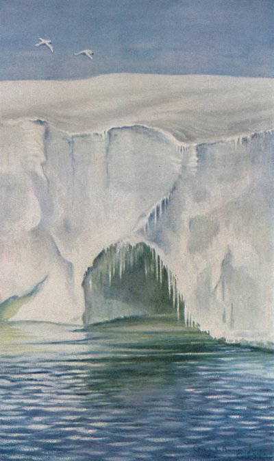 Cueva en la Barrera, Cabo Crozier, 4 de enero de 1911, 1913 de Charles Edward Wilson
