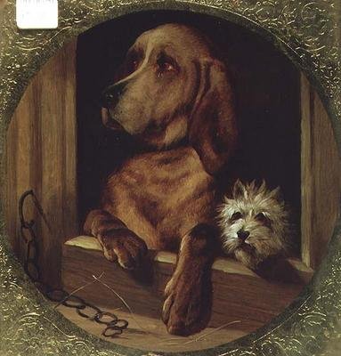 Una perrera compartida de Edwin (after) Landseer