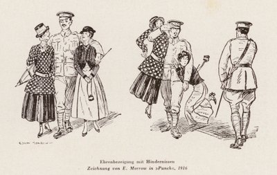 Un saludo con dificultades (litografía) de Edwin A. Morrow