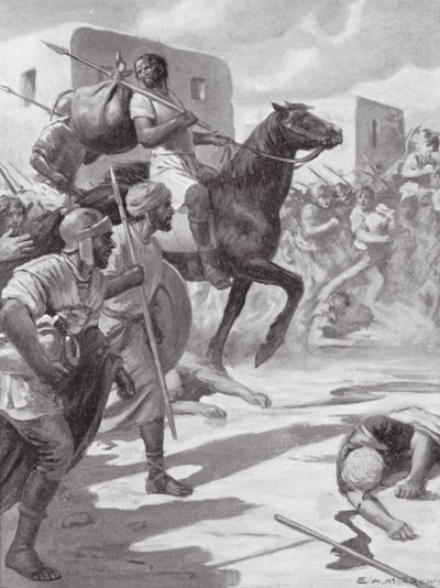 Saqueo de Tiro (litografía) de Edwin A. Morrow