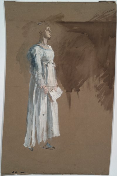 Una figura en traje clásico. de Edwin Austin Abbey