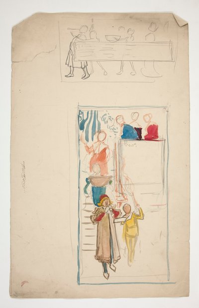 Una procesión: ilustración no identificada para una obra de teatro (?) de Edwin Austin Abbey