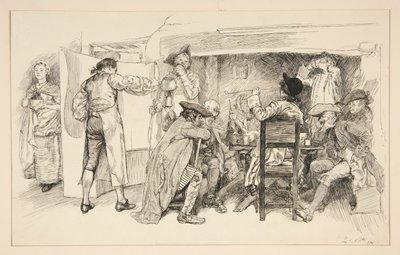 Una habitación de la casa de cerveza - de Edwin Austin Abbey