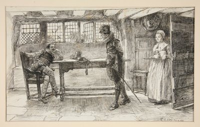 Una visitante desagradable - de Edwin Austin Abbey