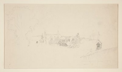 Estudio de arquitectura (anverso); Bocetos ornamentales (verso) de Edwin Austin Abbey