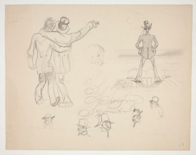 Estudios variados de figuras masculinas de Edwin Austin Abbey