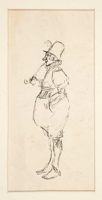 caricatura, de, un, hombre, en, pants de Edwin Austin Abbey
