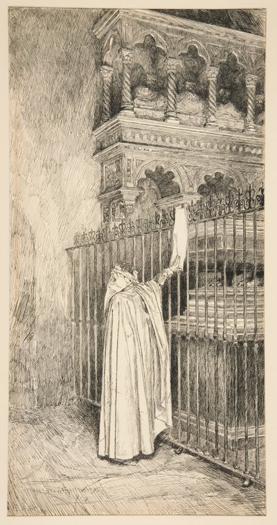 Claudio (lee de un pergamino): de Edwin Austin Abbey