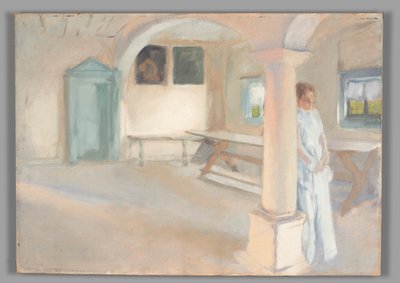 Estudio compositivo, para una atención de Edwin Austin Abbey