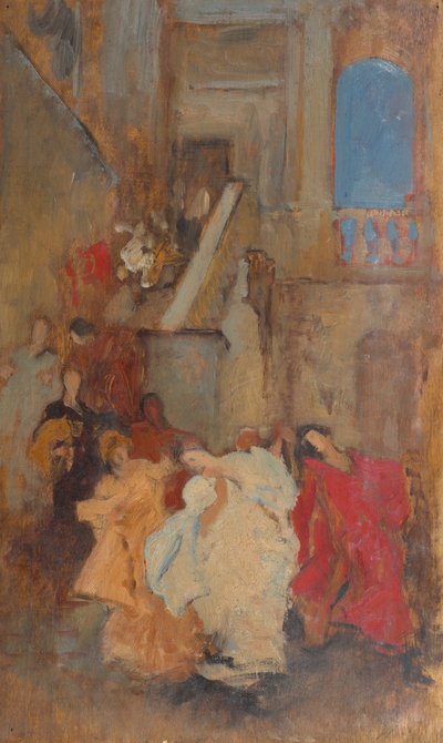 Estudio de composición, posiblemente para una medida de Edwin Austin Abbey