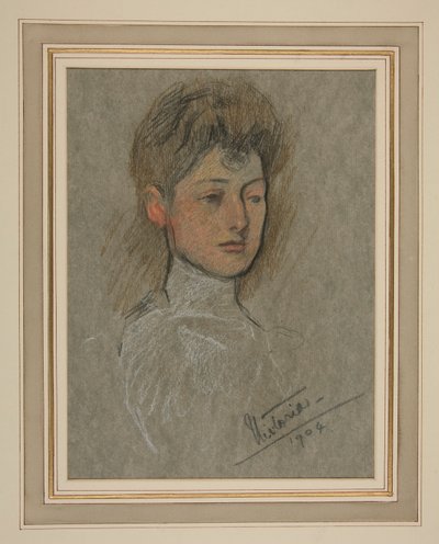 Retrato de la coronación de Eduardo VII: la princesa Victoria Alexandra Olga Mary de Edwin Austin Abbey