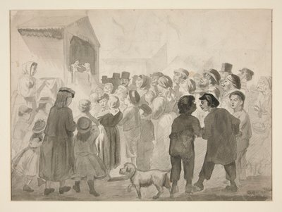 escena multitud de Edwin Austin Abbey