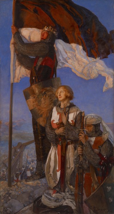 Cruzados avistando Jerusalén de Edwin Austin Abbey