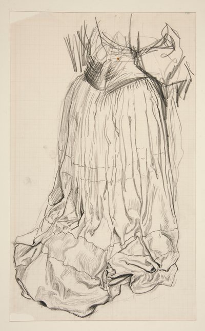 Estudio de cortinas para de Edwin Austin Abbey