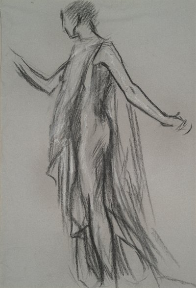 Estudio de figuras tempranas para de Edwin Austin Abbey
