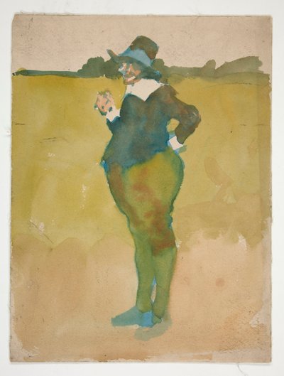 Hombre gordo en paisaje de Edwin Austin Abbey