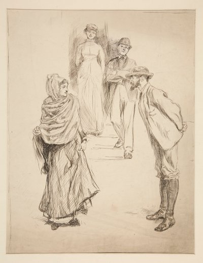 Figura Escena, estudio para de Edwin Austin Abbey